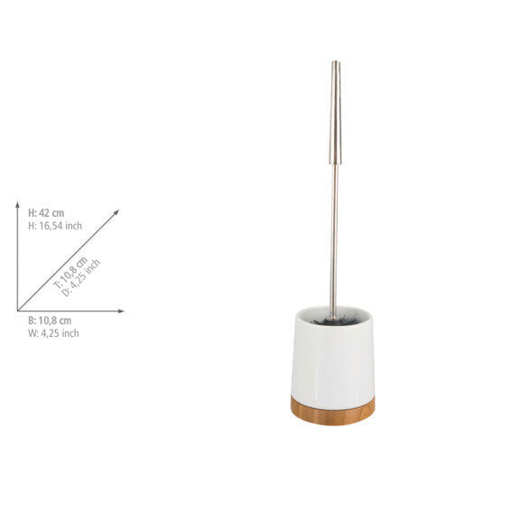 Toalettbørste med holder Bamboo keramikk og bambus - WENKO detalj bambusmateriale