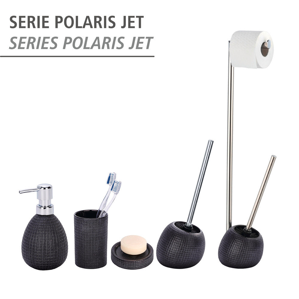 Nærbilde av Toalettbørste med holder keramikk antrasitt Polaris Jet - WENKO
