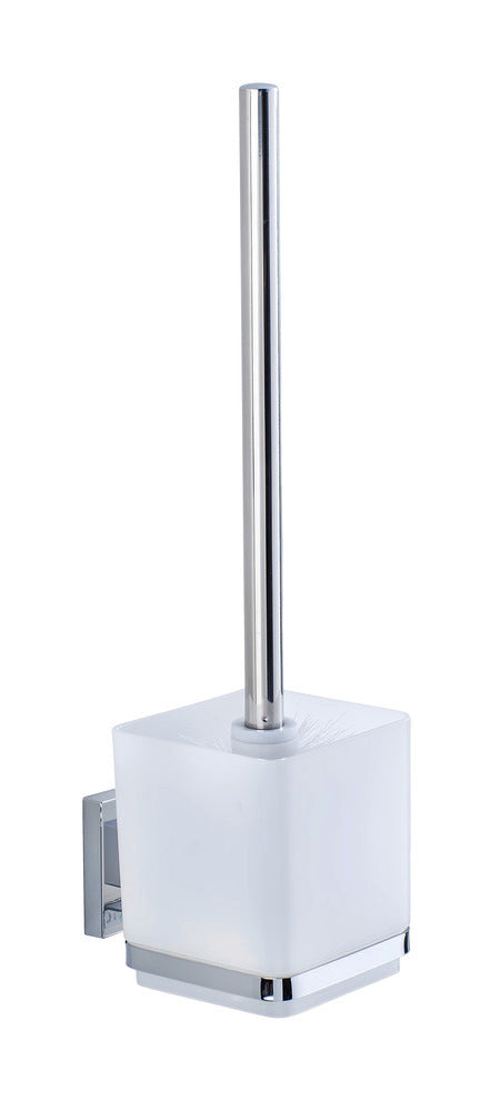 Toalettbørste med holder rustfritt stål Quadro uten boring front