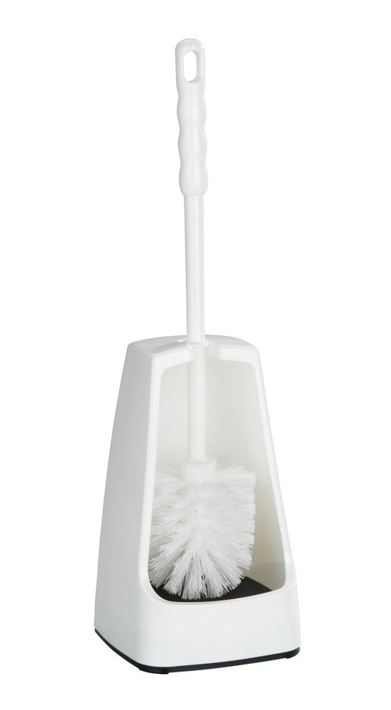 Toalettbørste med holder Simple hvit plast - Wenko bakside