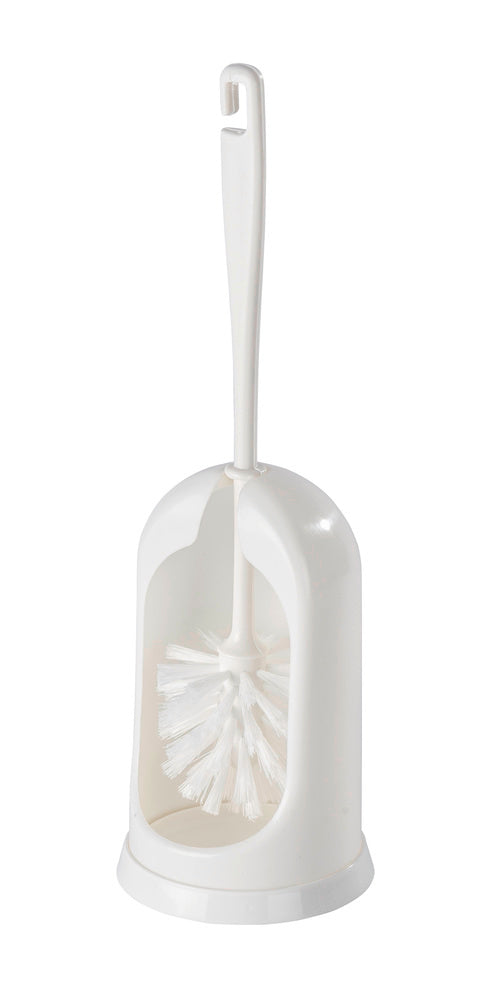 Bakside av Toalettbørste med holder Standard hvit plast Wenko
