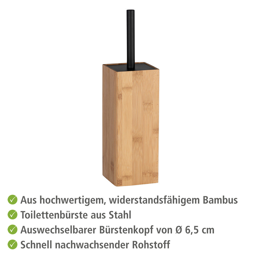 Detalj av bambusmateriale på toalettbørste med holder Padua bambus - WENKO