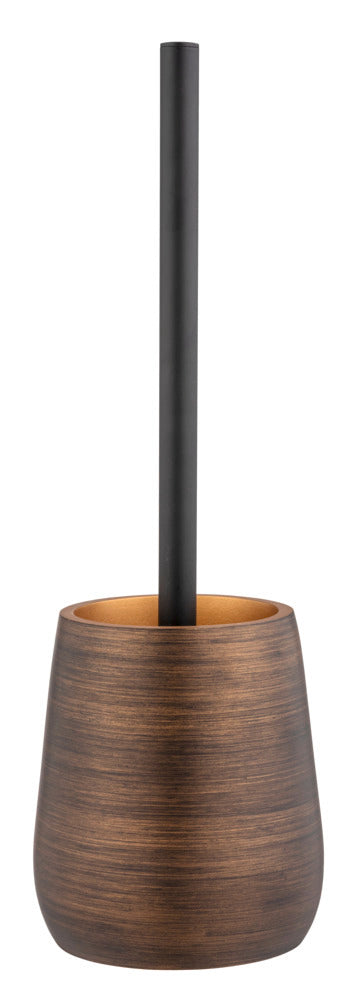 Toalettbørste med holder Palena bronse polyresin bakside