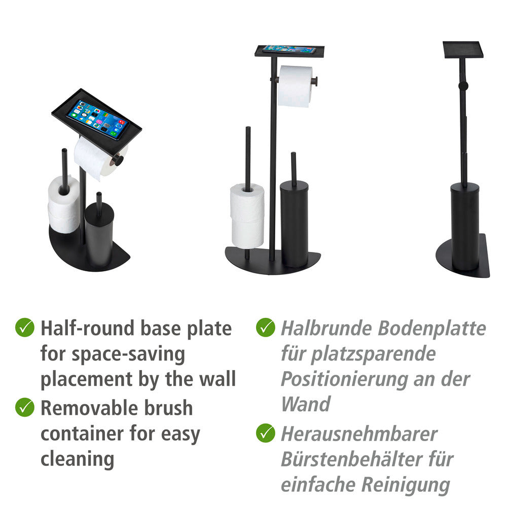 Detalj av Toalettbørsteholder Cosenza Neo svart 4-i-1 metall