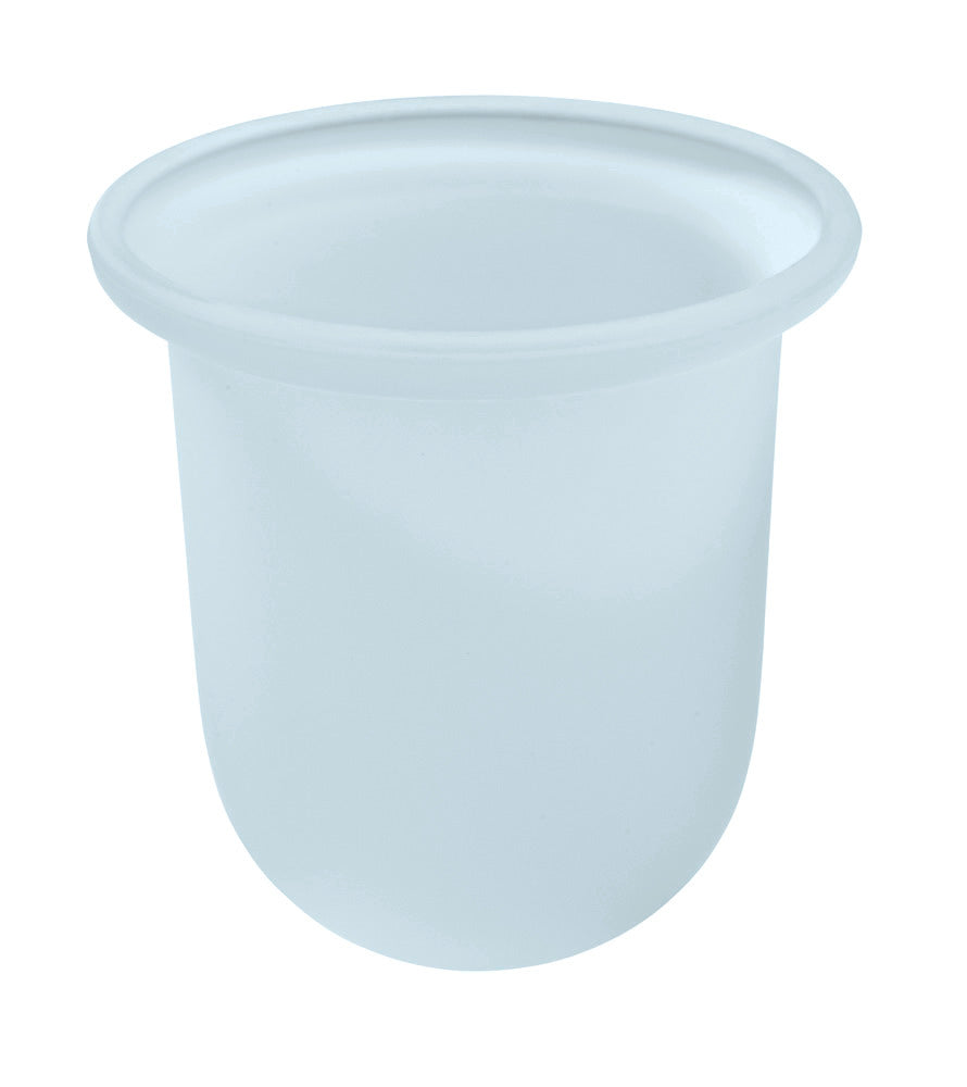 Toalettbørsteholder glass for børster opptil Ø 7,5 cm - WENKO forfra