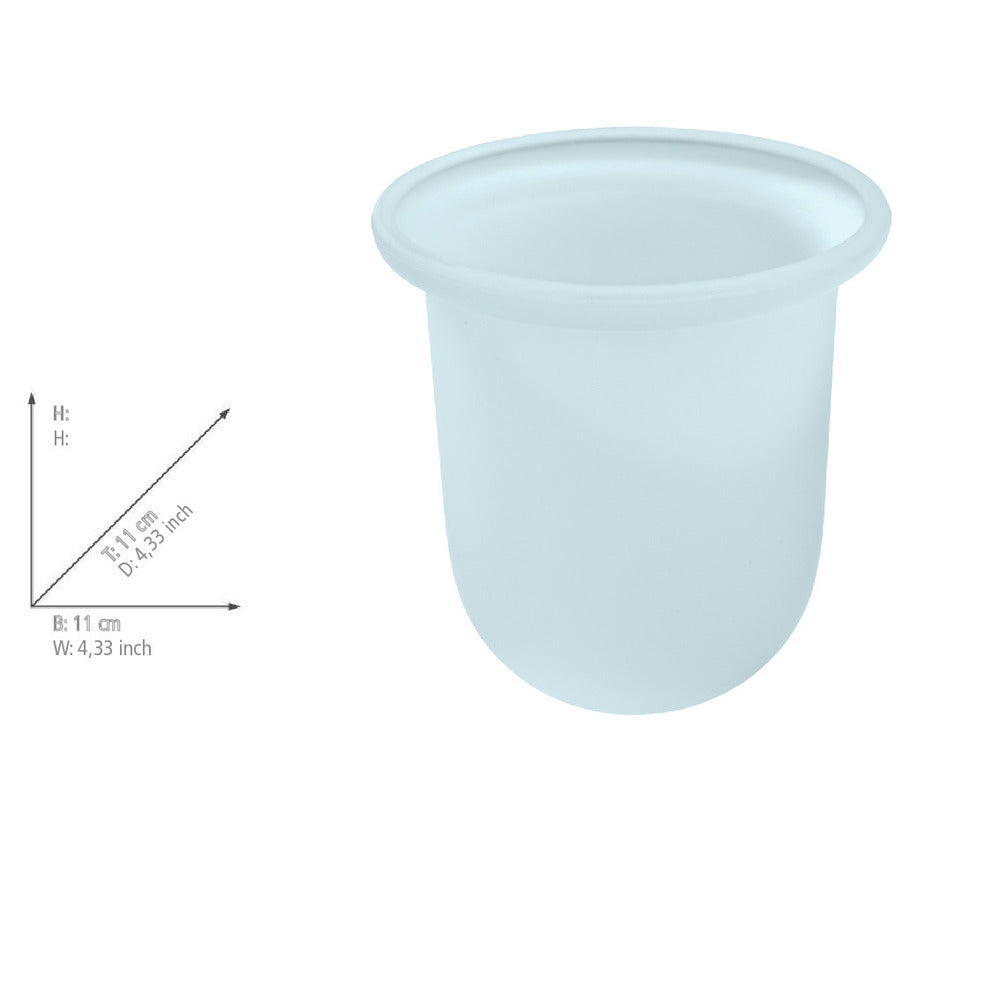 Toalettbørsteholder glass for børster opptil Ø 7,5 cm - WENKO detalj