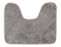 Toalettmatte med utskjæring grå 40 x 50 cm mikrofiber - Wenko forfra