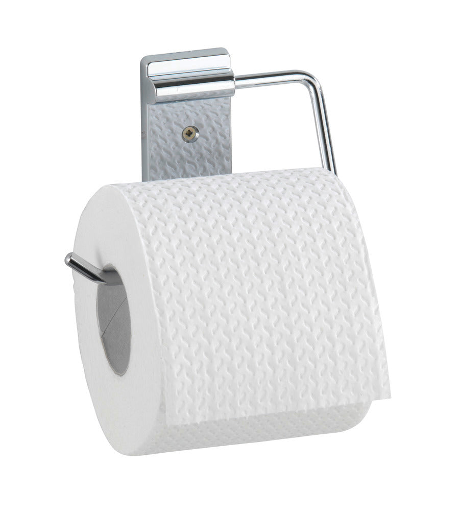 Toalettpapirholder Basic rustfritt stål blank - Wenko forfra