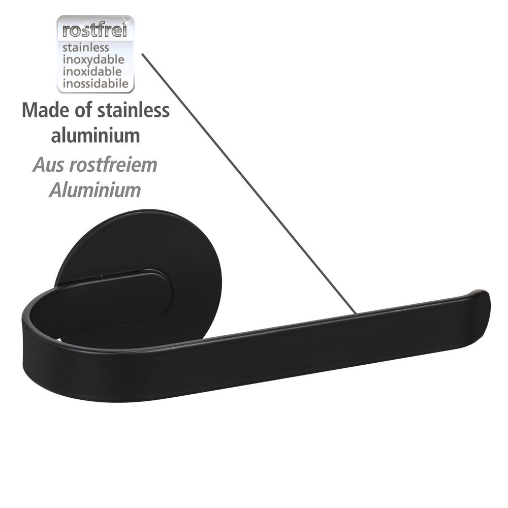 Nærbilde av Toalettpapirholder Bivio svart matt aluminium Turbo-Loc®