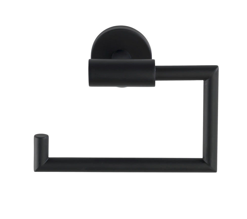 Toalettpapirholder Bosio svart matt rustfritt stål front