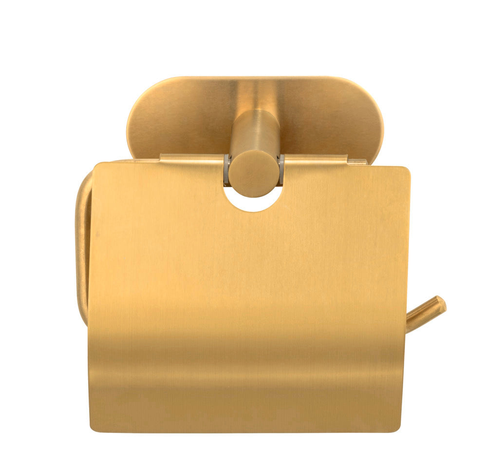 Toalettpapirholder med lokk Orea gull matt Turbo-Loc® bakside