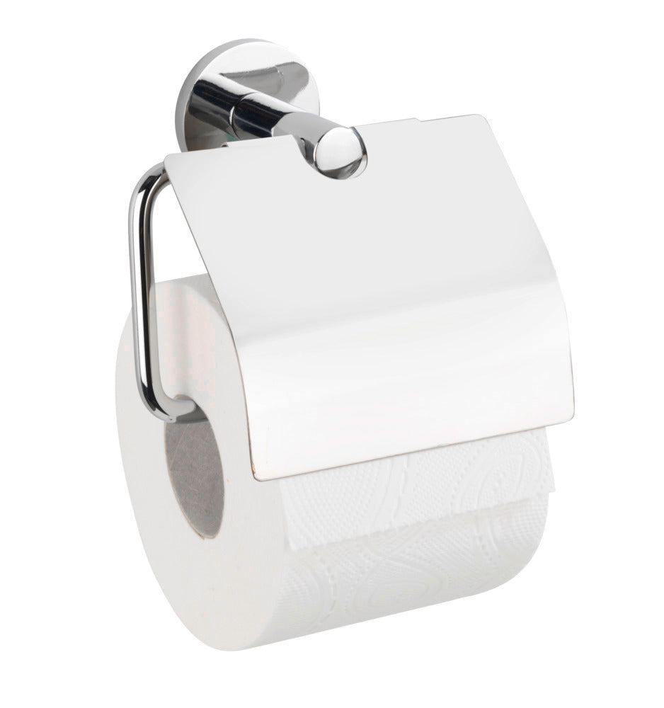 Toalettpapirholder med lokk Isera rustfritt stål UV-Loc® forfra