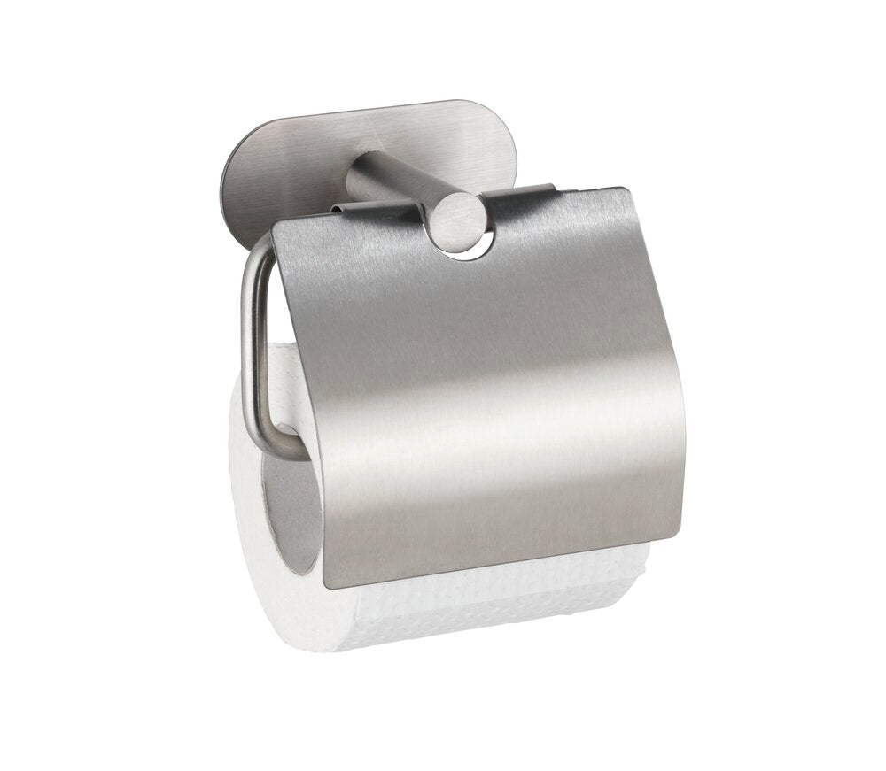 Toalettpapirholder med lokk rustfritt stål matt Orea Turbo-Loc® på badet