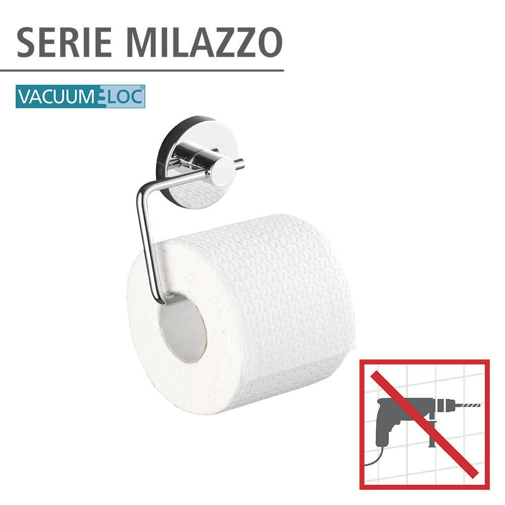 Toalettpapirholder Milazzo med kroker 3-delt bakside
