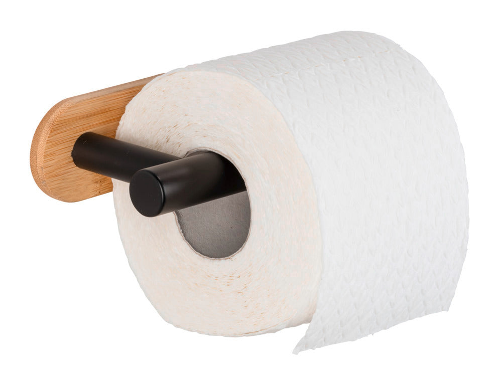 Toalettpapirholder Orea Bamboo rustfritt stål foran