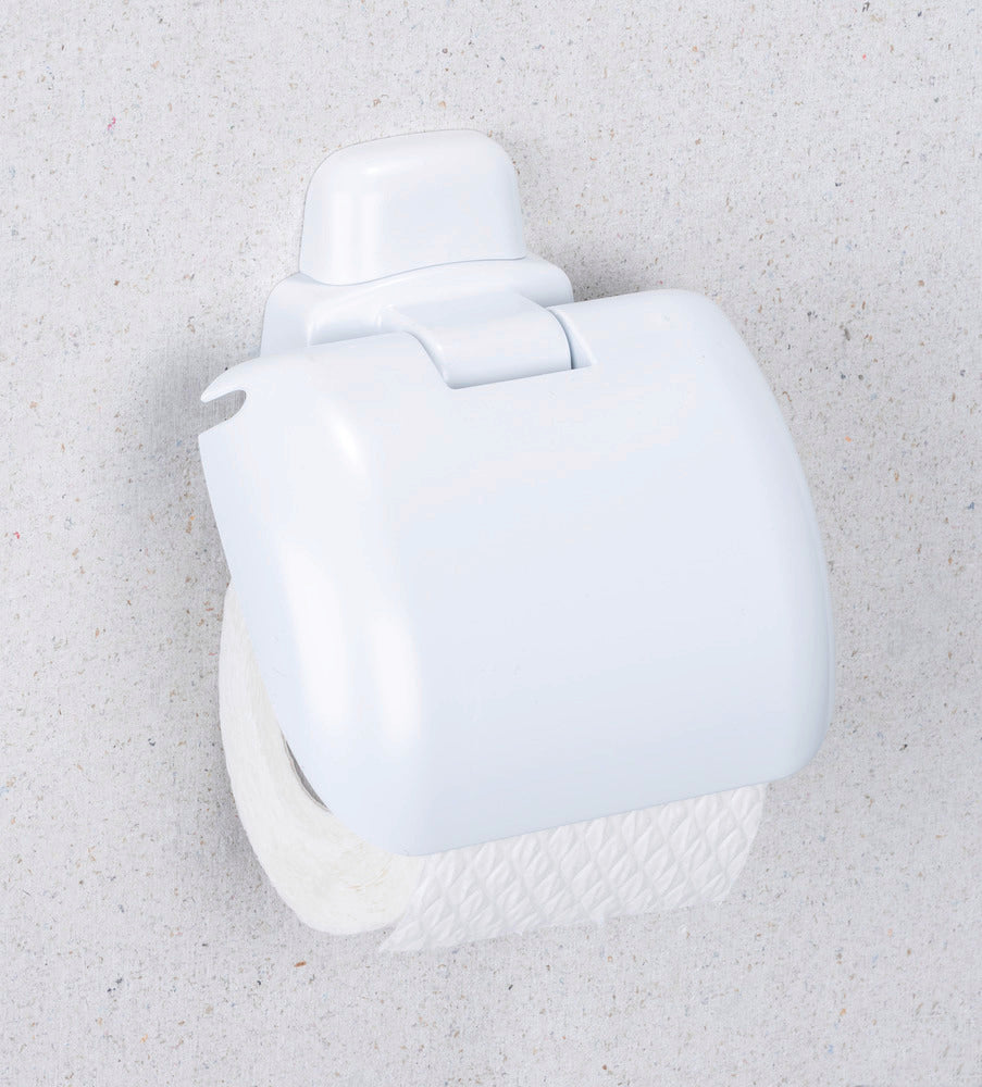 Detaljbilde av Toalettpapirholder Pure hvit med lokk inkl. festemateriell