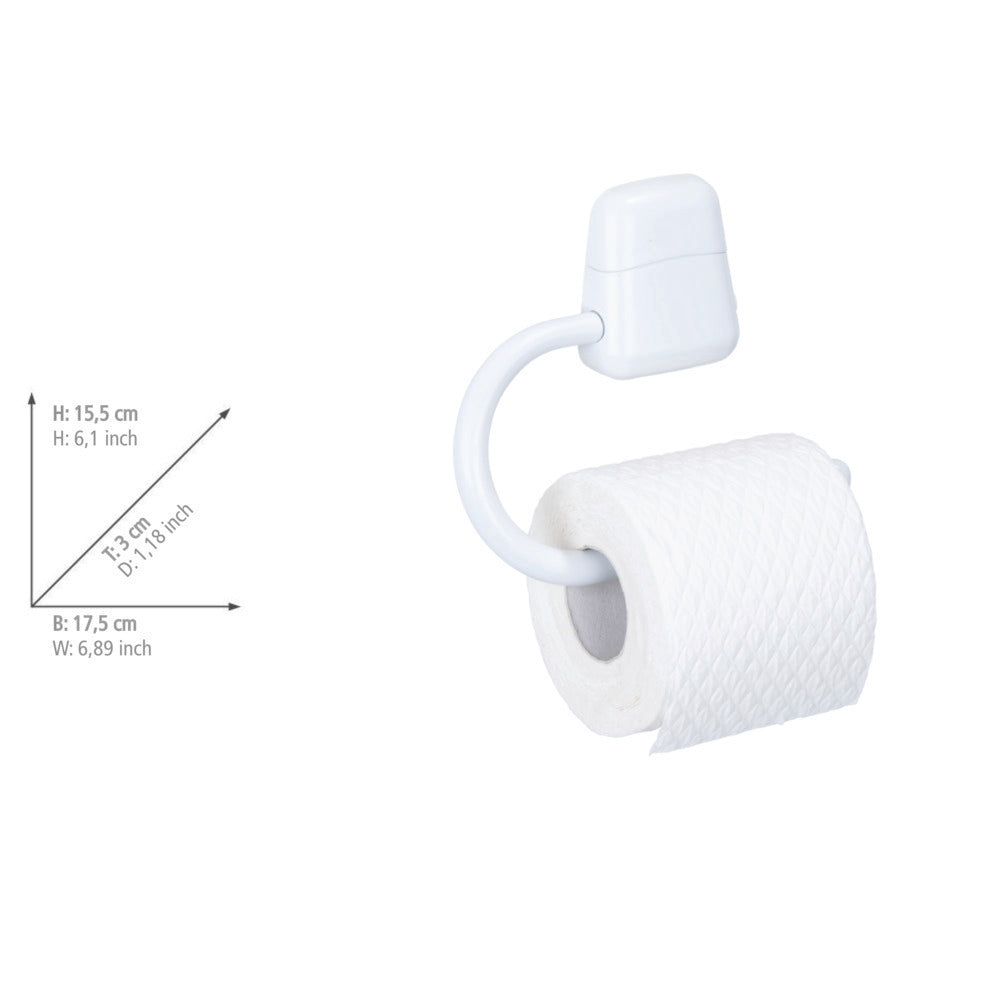 Toalettpapirholder Pure plast hvit - WENKO sideprofil