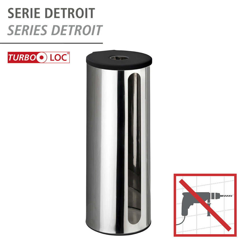Toalettpapirholder reserve rustfritt stål uten boring Detroit - WENKO bakside