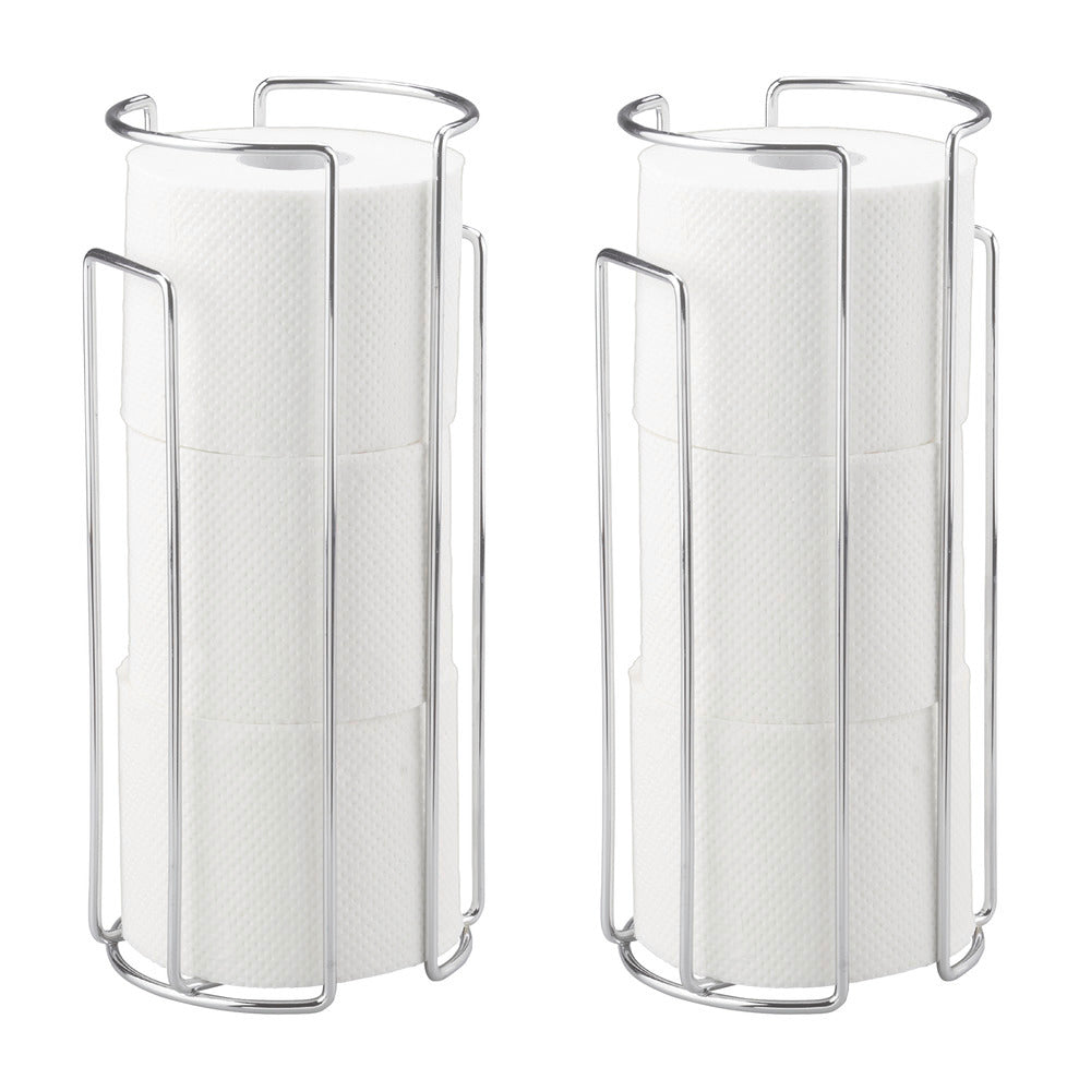 Toalettpapirholder for reserveruller krom 2-delt sett for 3 ruller - Wenko forfra