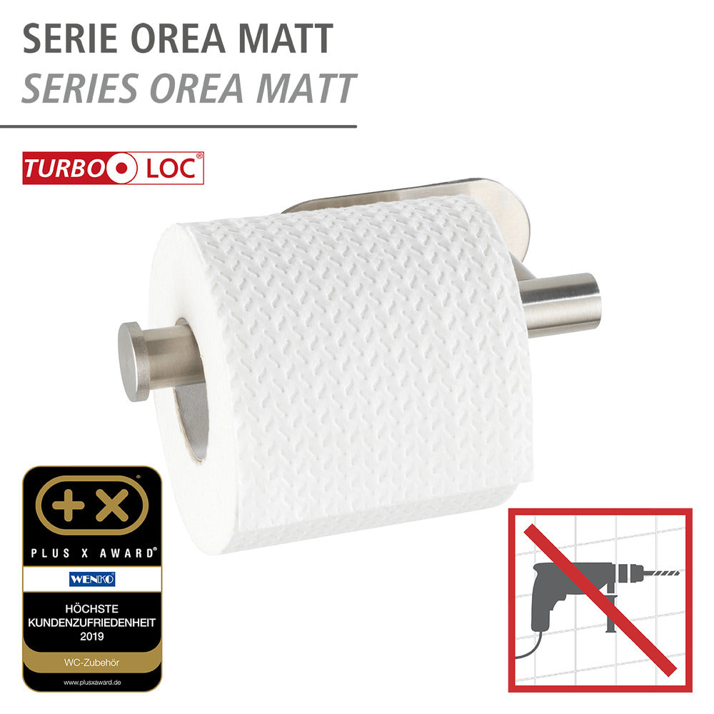 Toalettpapirholder rustfritt stål matt Orea Turbo-Loc bakside