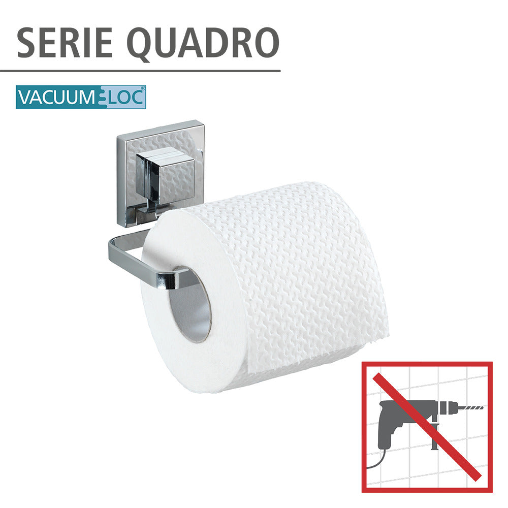 Toalettpapirholder rustfritt stål Vacuum-Loc® Quadro bakside