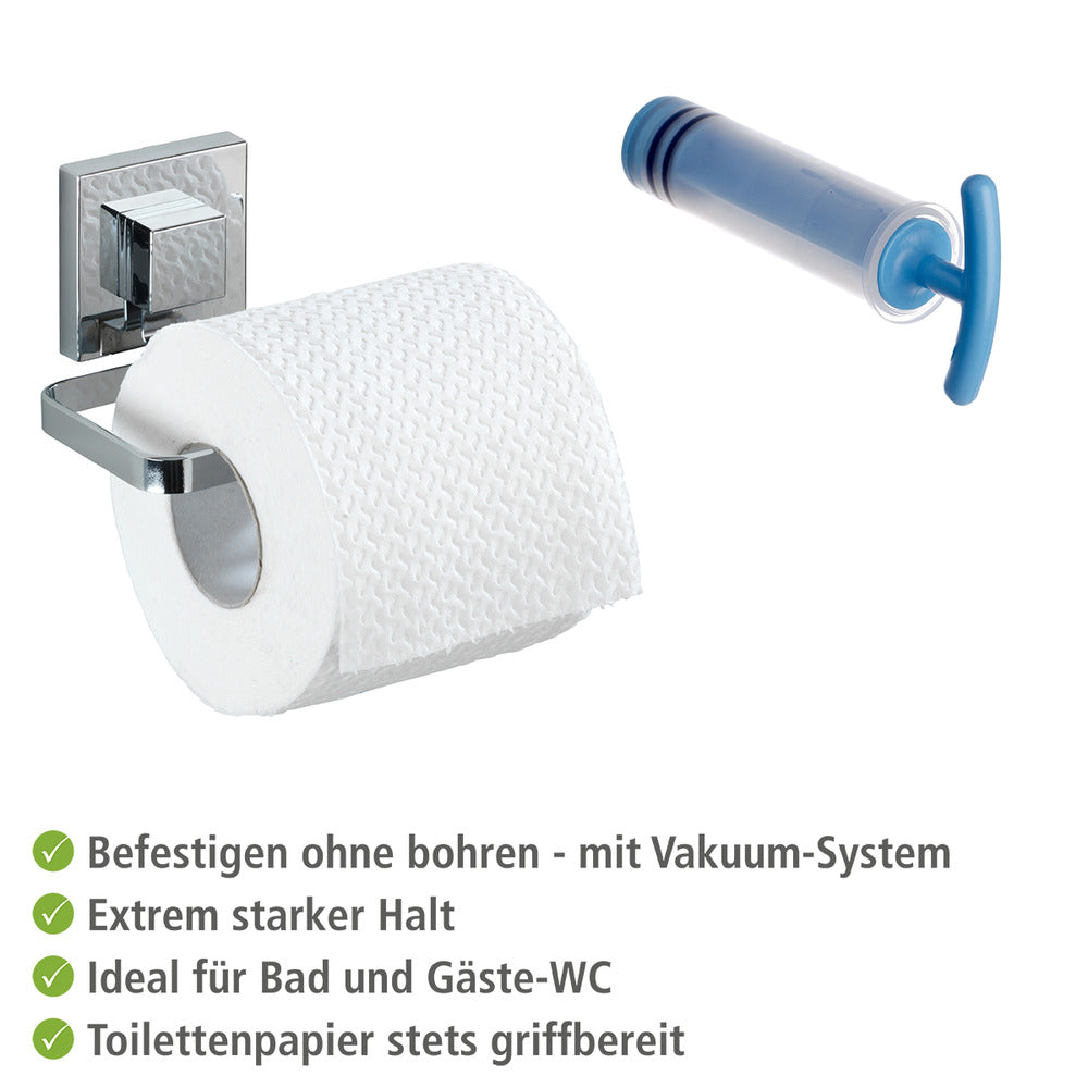 Toalettpapirholder rustfritt stål Vacuum-Loc® Quadro montert på vegg