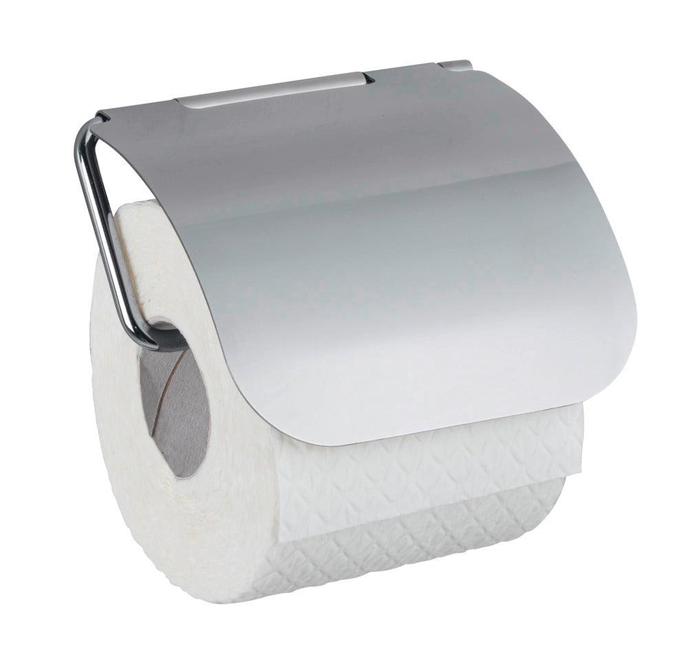 Toalettpapirholder med lokk Static-Loc® Plus Osimo metall foran