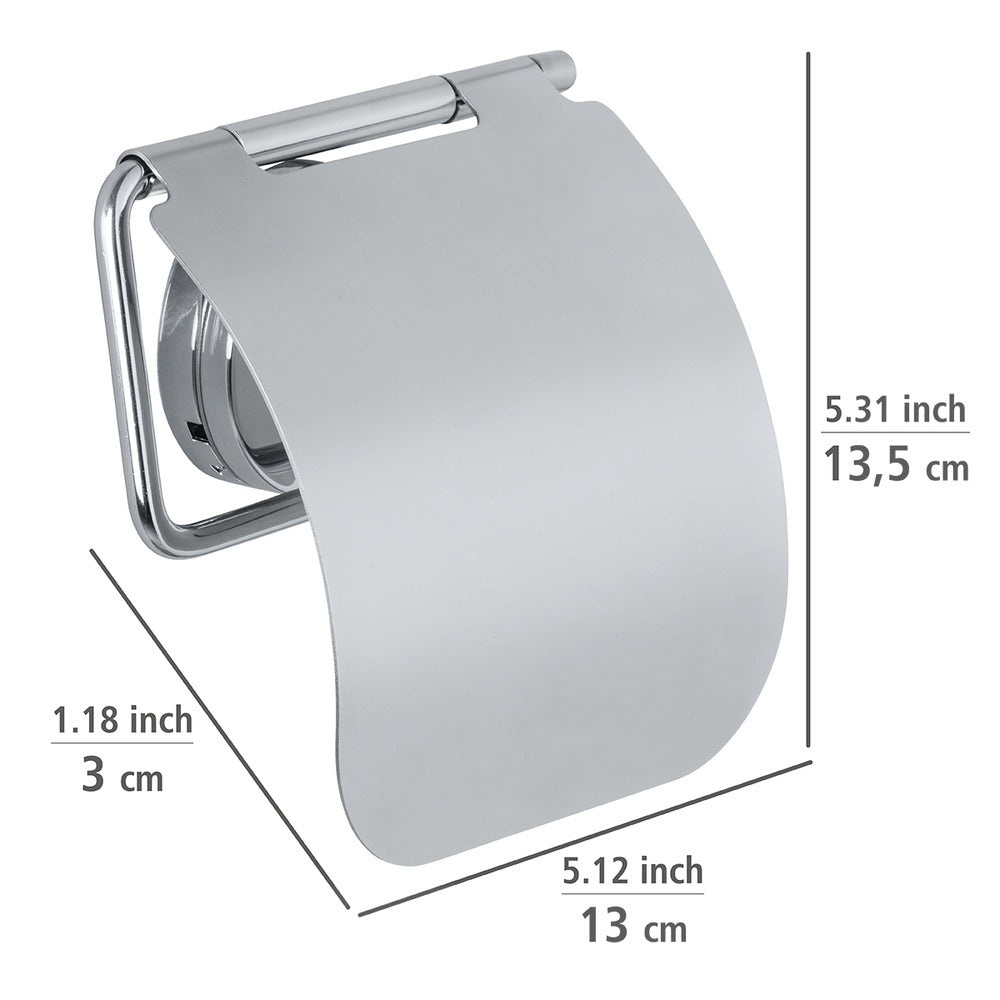Montert Toalettpapirholder med lokk Static-Loc® Plus Osimo metall på vegg