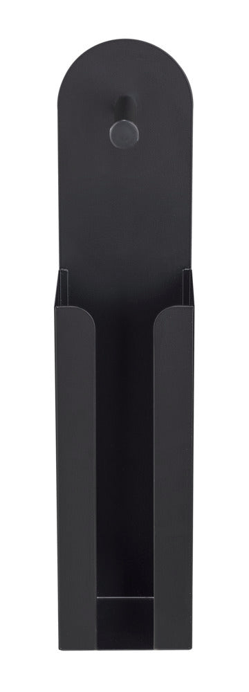 Plassbesparende Toalettpapirholdermed reserverullholder Agira svart 2-i-1