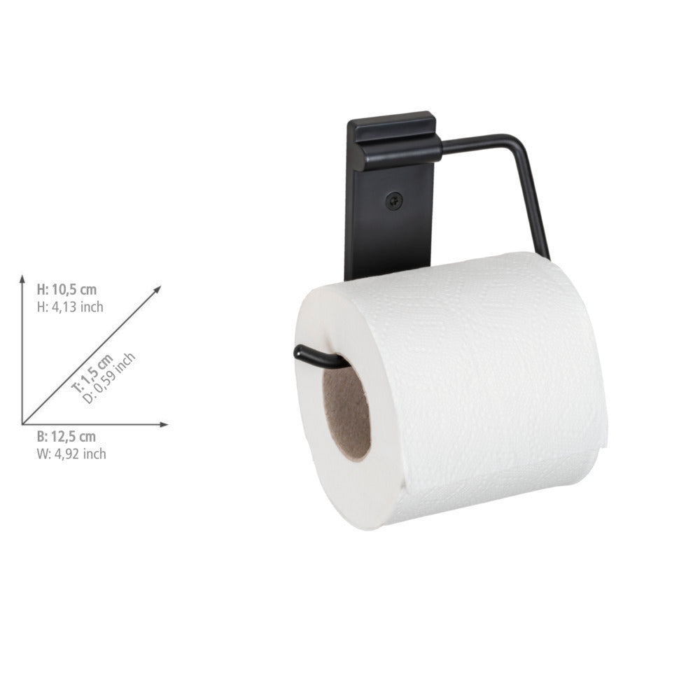 Nærbilde av overflate på Toalettrullholder rustfritt stål svart Basic Black - Wenko