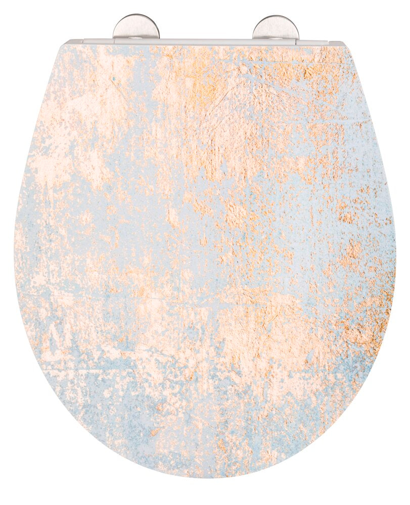 Toalettsete Agate med relieff antibakteriell duroplast softclose forfra