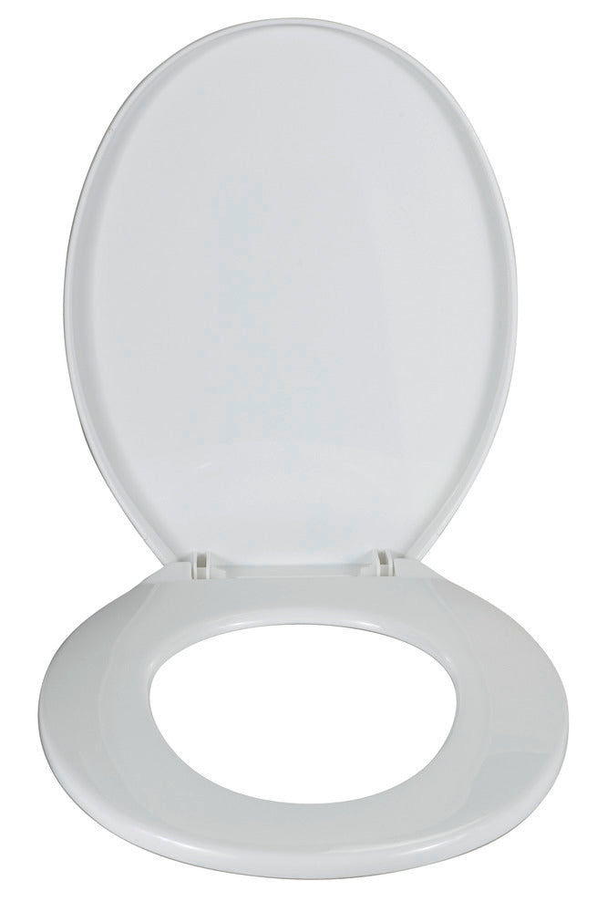 Detalj av Toalettsete Aurora hvit termoplast klassisk oval
