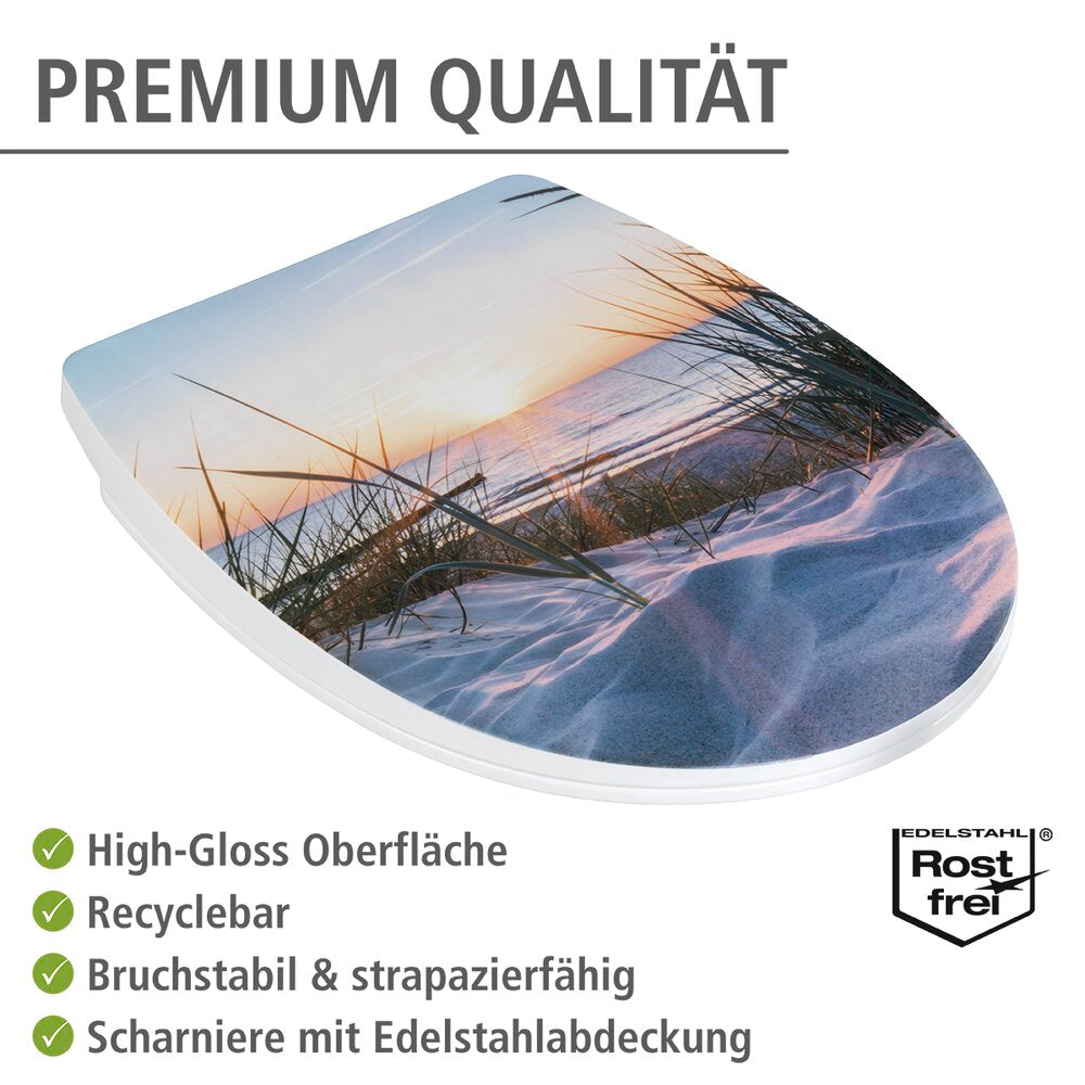 Montert Toalettsete Baltic høyglans med softclose termoplast