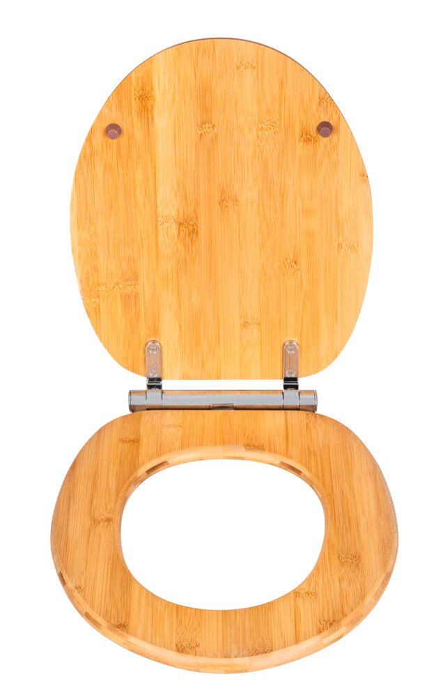Sideprofil av toalettsete bambus med softclose Bambusa WENKO