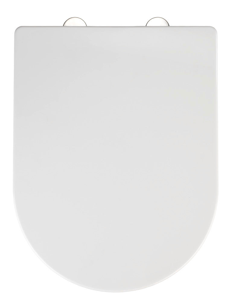 Bakside av Toalettsete Calla termoplast hvit med softclose Wenko