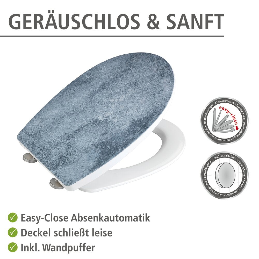 Montering av Toalettsete Cement med relieff og soft close termoplast