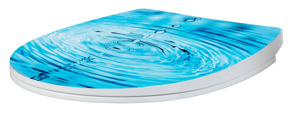 Softclose mekanisme på Toalettsete Droplets med høyglans og softclose termoplast - WENKO