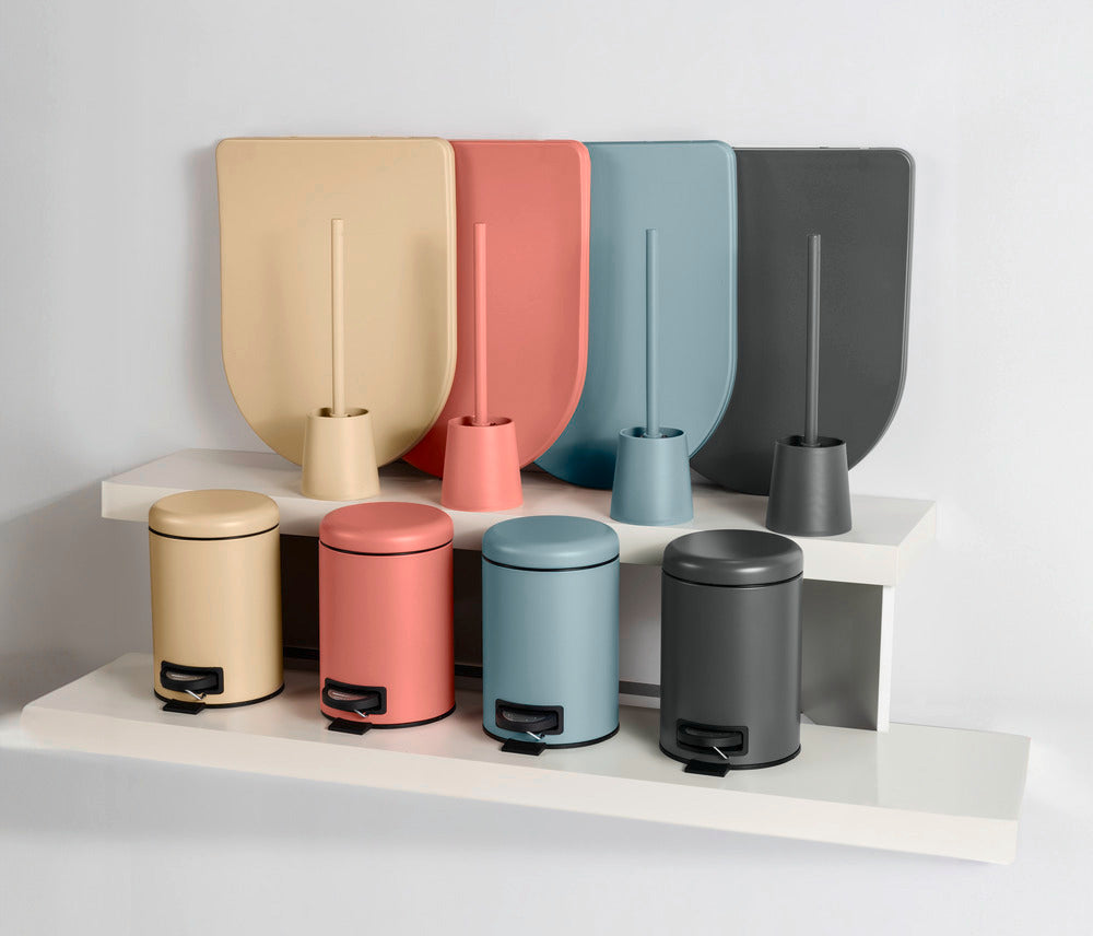 Toalettsete duroplast blågrå matt soft-touch Galati - WENKO sett ovenfra