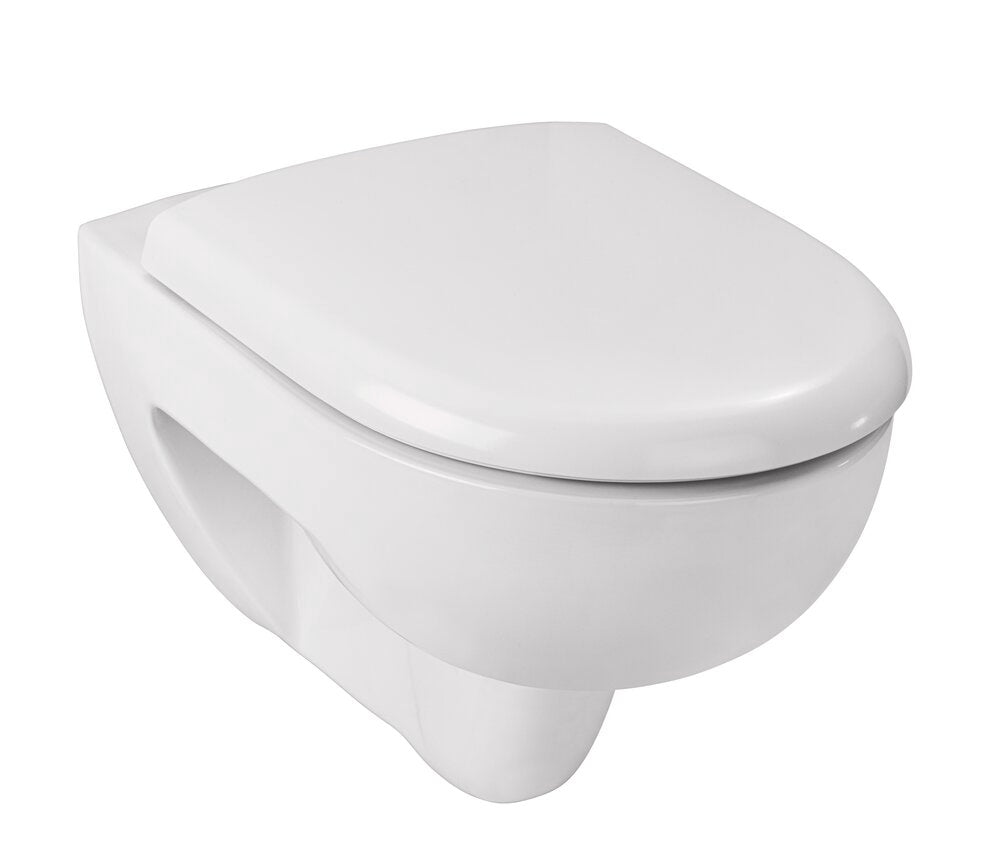 Montert Toalettsete Exclusive nr. 2 duroplast hvit med softclose på toalett