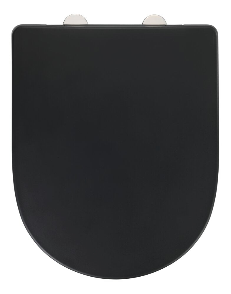 Toalettsete Exclusive nr. 3 svart duroplast med softclose forfra