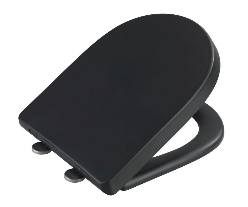 Detalj av Toalettsete Exclusive nr. 3 svart duroplast med softclose