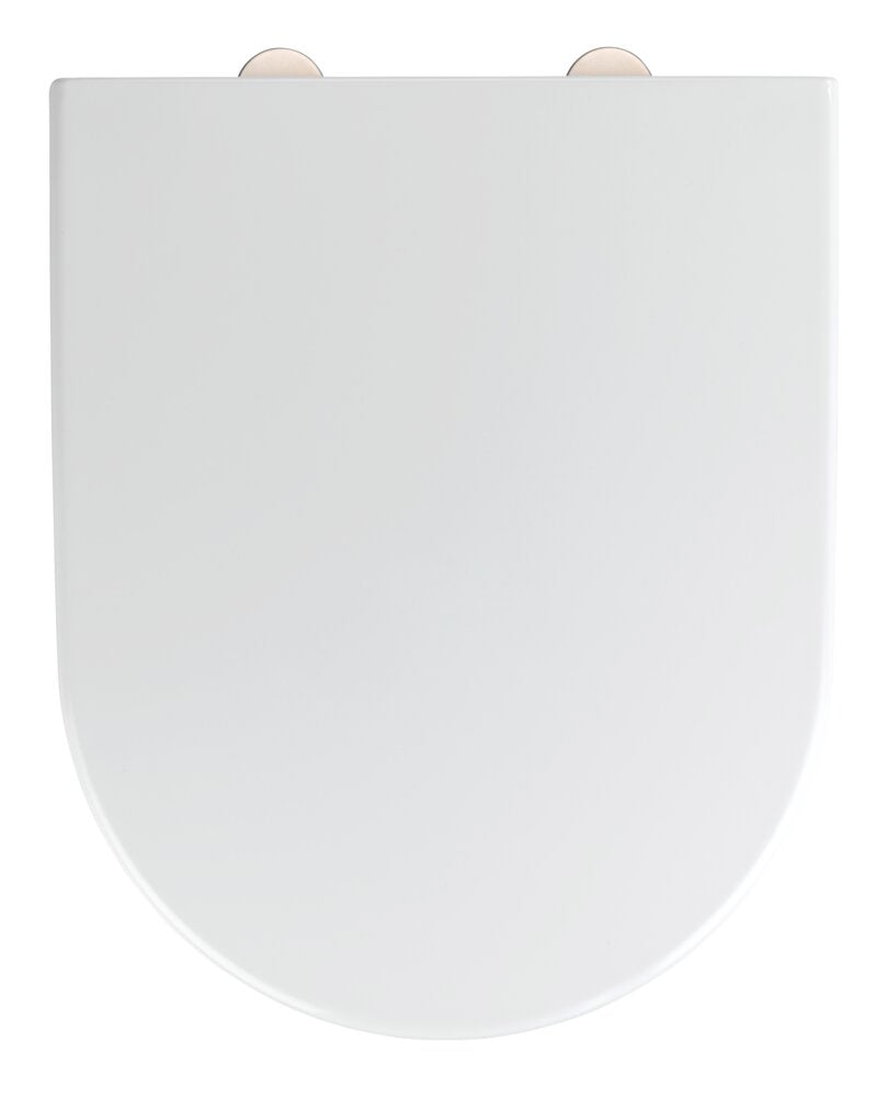 Toalettsete Exclusive nr. 4 duroplast med softclose hvit sett forfra