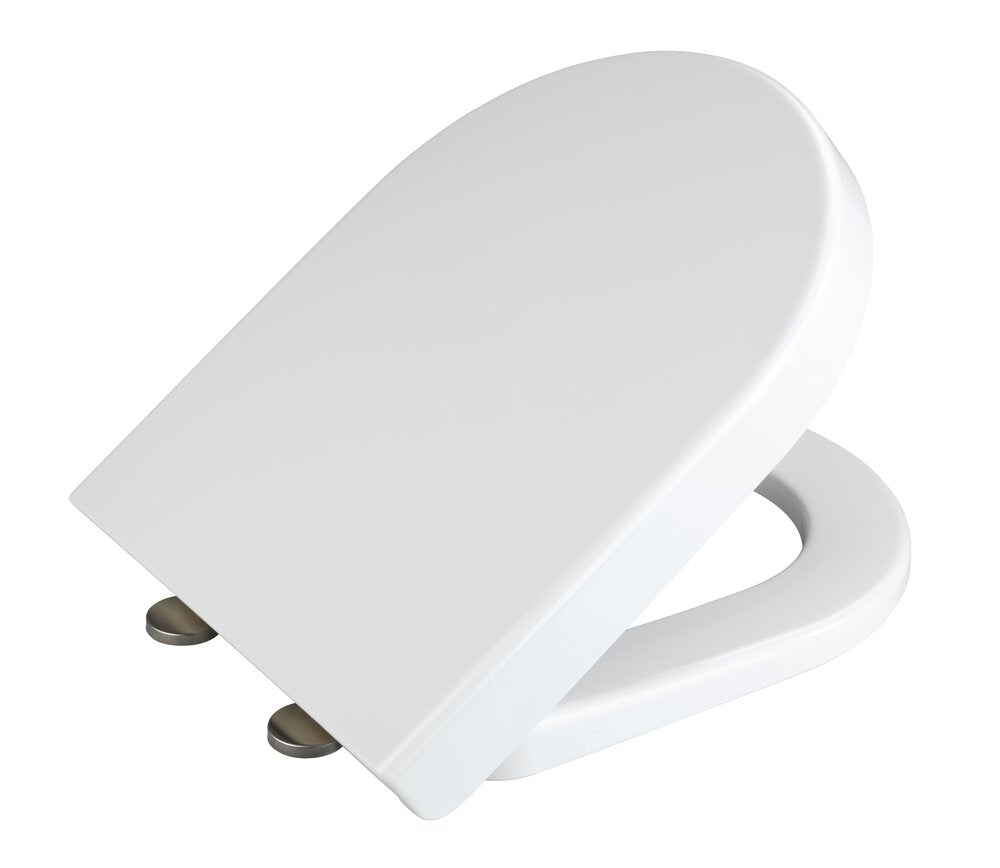 Toalettsete Exclusive nr. 4 duroplast med softclose hvit bakside