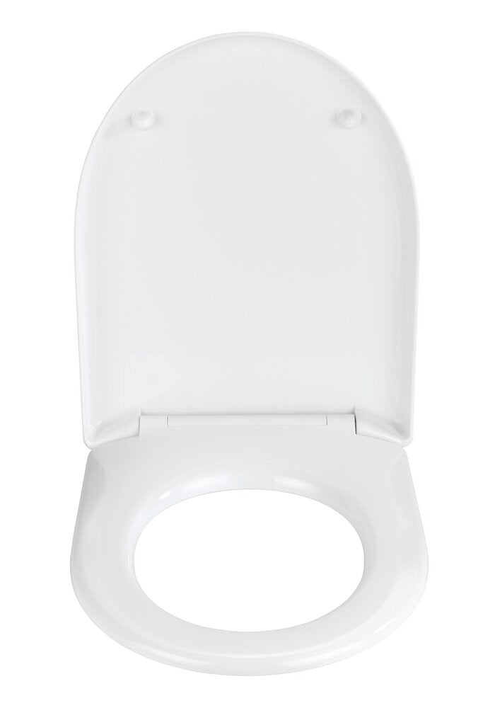 Detalj av toalettsete Exclusive nr. 7 duroplast hvit