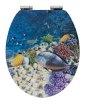 Toalettsete Fish med 3D-effekt MDF med softclose forfra