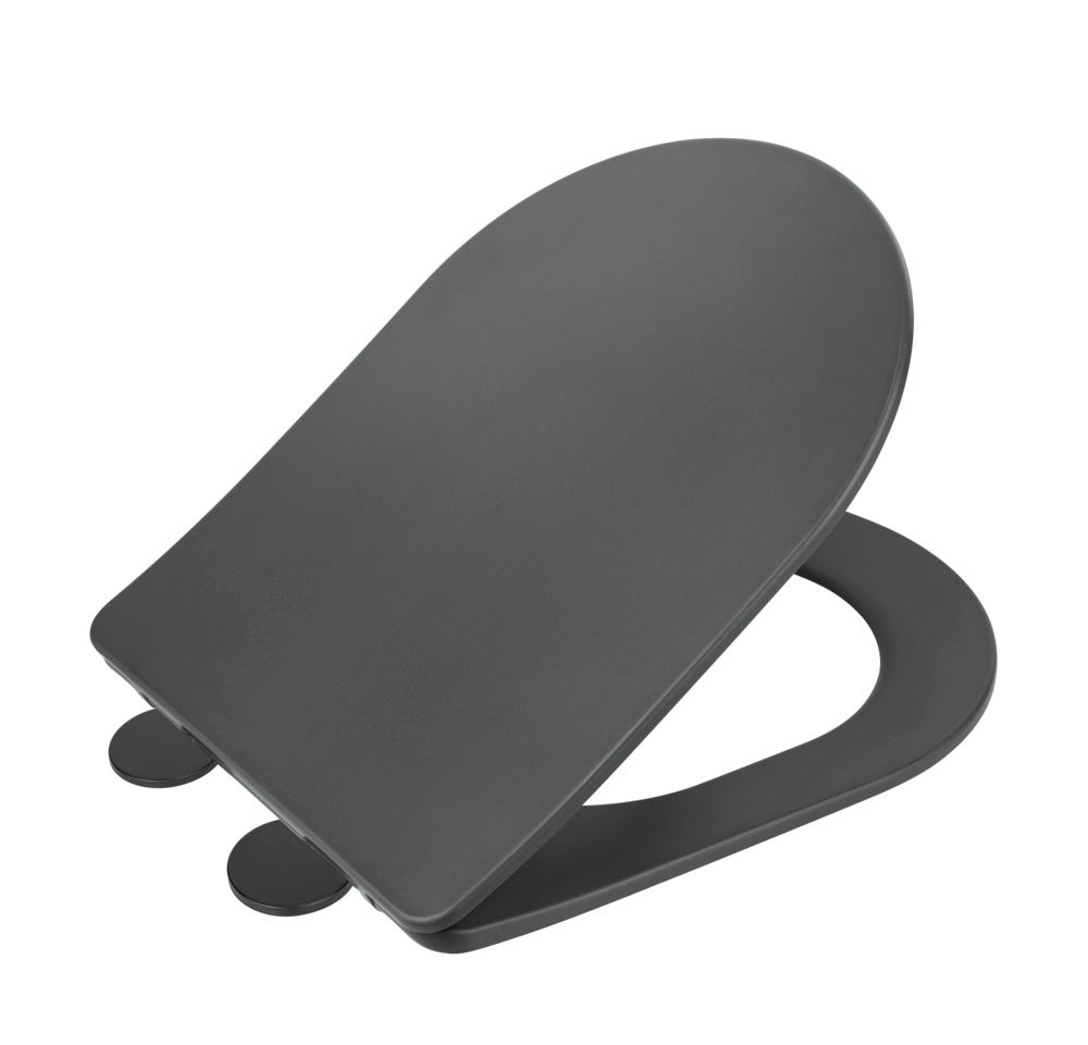 Toalettsete Galati antrasitt matt duroplast soft-touch forfra