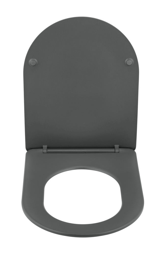 Soft-touch overflate på Toalettsete Galati antrasitt matt duroplast soft-touch
