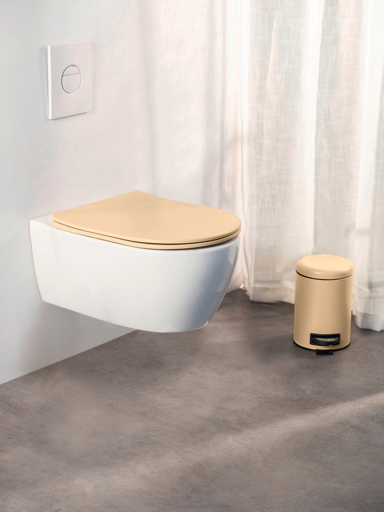 Toalettsete Galati beige matt duroplast soft-touch bakside