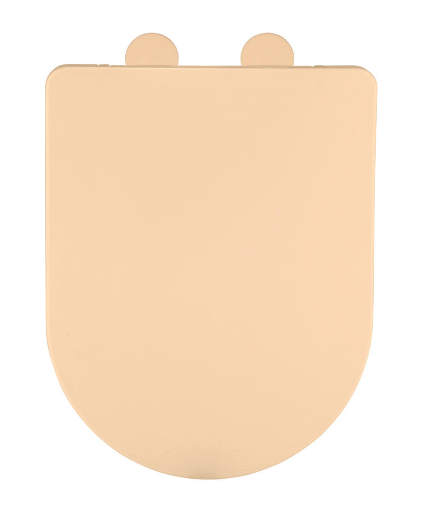 Toalettsete Galati beige matt duroplast soft-touch montert på toalett