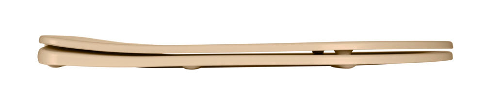 Sideprofil av Toalettsete Galati beige matt duroplast soft-touch